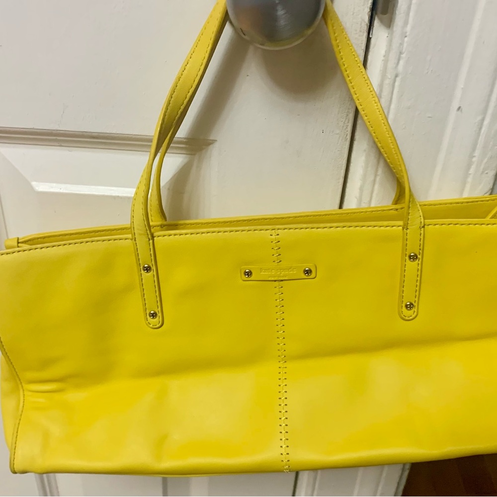 New yellow Kate spade leather shoulder bag